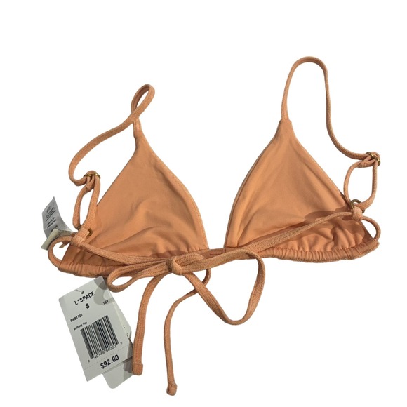 L*Space NWT Terry Brittany Bikini Top Tangy Size Small MSRP $92 - Picture 2 of 2